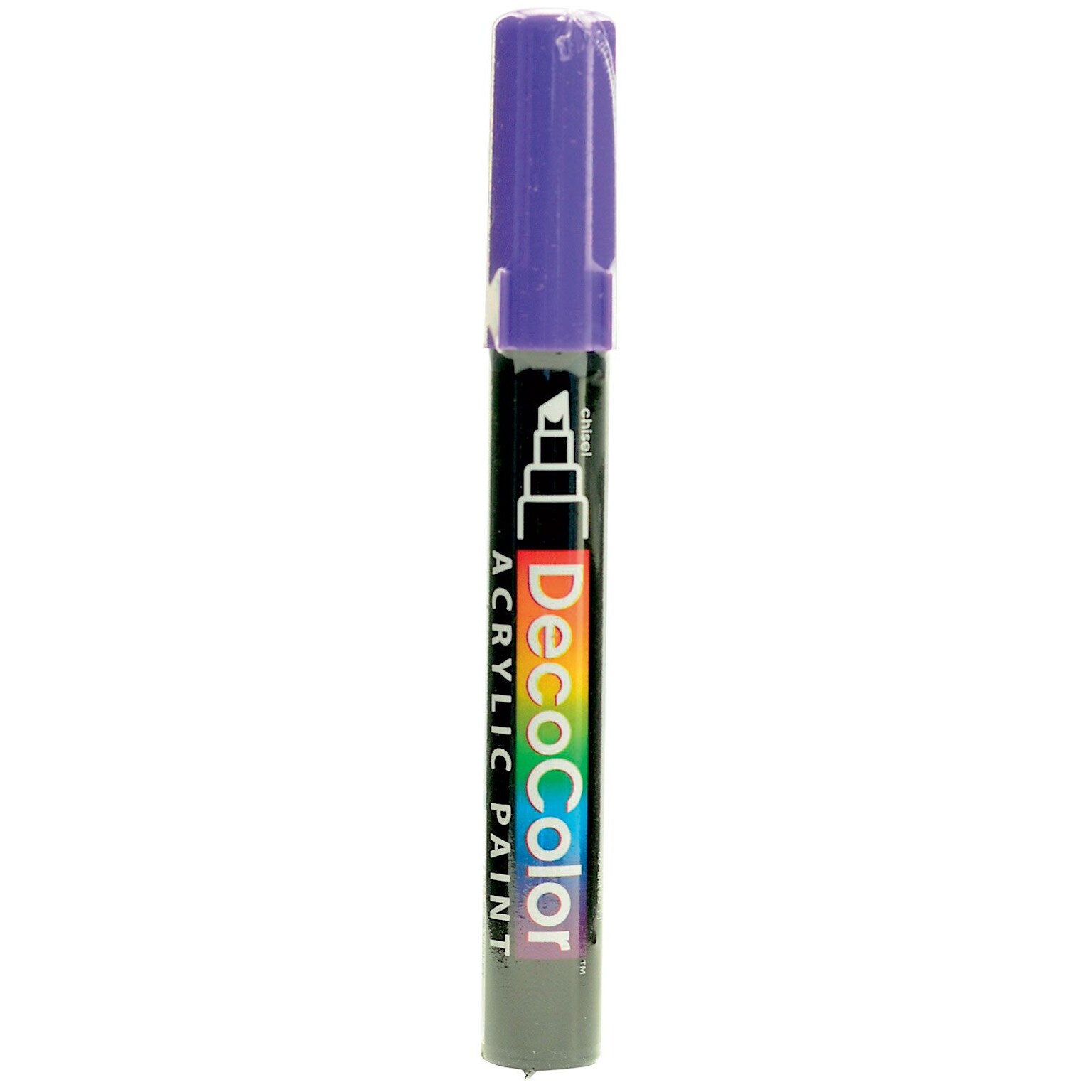 Marvy Uchida Decocolor Acrylic Paint Markers Violet Chisel Tip [Pack Of 6]