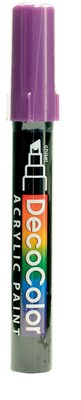 Marvy Uchida Decocolor Acrylic Paint Markers Metallic Violet Chisel Tip [Pack Of 6]