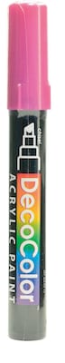 Marvy Uchida Decocolor Acrylic Paint Markers Metallic Red Chisel Tip [Pack Of 6]
