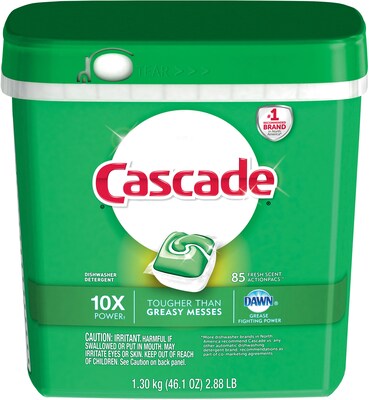 Cascade ActionPacs Dishwasher Detergent, Fresh Scent, 85 count