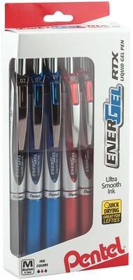 Pentel Medium Roller Ball Pen, 0.7mm, Multicolor (BL77PC12M1)