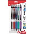 Pentel EnerGel RTX Gel Pen, Medium Point, Assorted Ink, 5 Pack (BL77BP5M)