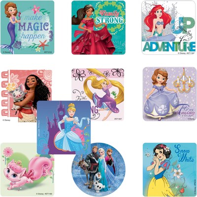 SmileMakers® Disney Princess Sticker Sampler; Assorted Designs, 2-1/2 Stickers, 950 Total Stickers (PCSS-R)