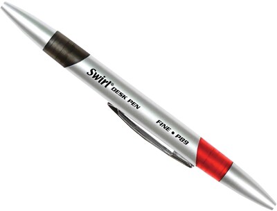 Swirl Ink Retractable Pens, Red/Black Combo, 12/Pack