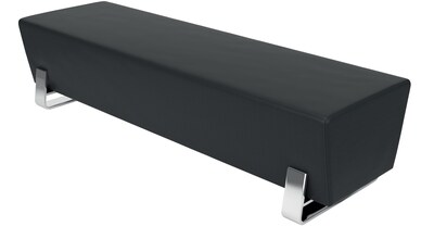 OFM Axis Series Triple Bench with Chrome Frame, Midnight, Seat: 71.50 W x 22 D