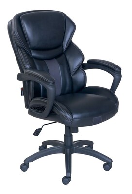 Dormeo Espo Octaspring Bonded Leather Managers Office Chair, Black (48459)