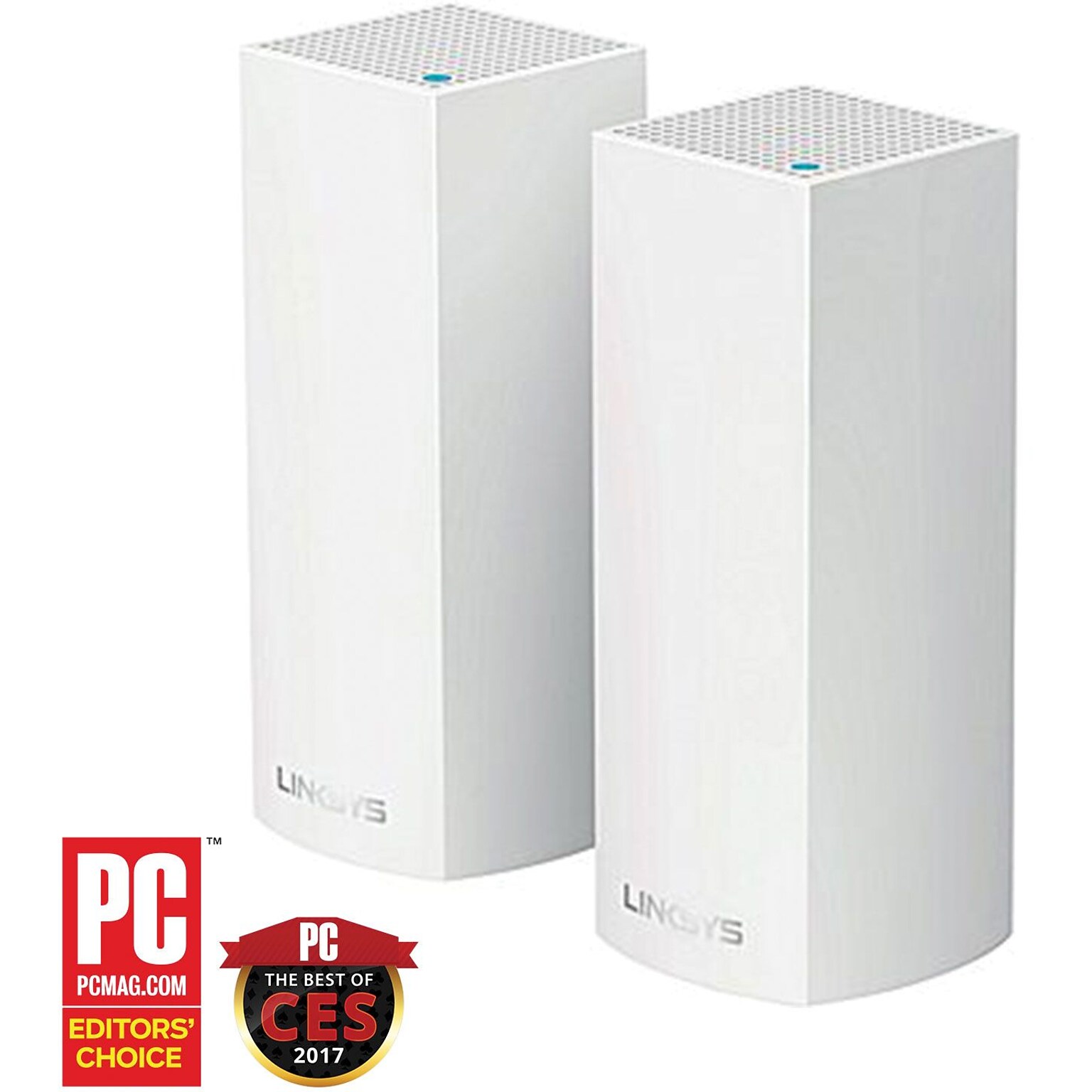 Linksys VELOP Whole Home Mesh Wi-Fi System AC2200 Tri Band Wireless and Ethernet Router, White (WHW0302)