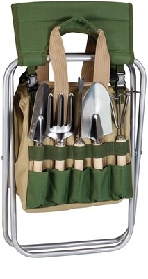 Picnic Time® Gardener Folding Seat & Tools Set