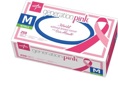 Generation Pink™ Nitrile Exam Gloves Medium, 250 Box