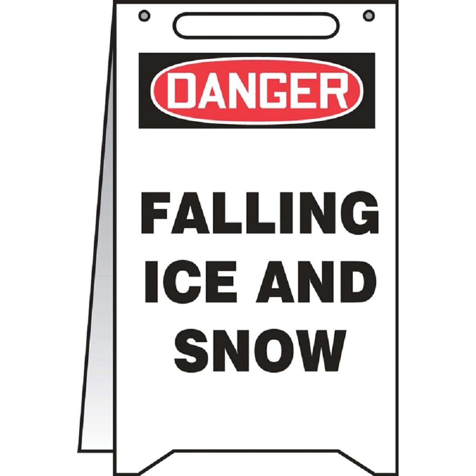 Accuform Fold Ups, Floor Sign DANGER FALLING ICE AND SNOW (PFR124)