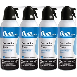 Quill Brand® Electronics Duster, 10 oz. Spray Can, 4/Pack (QL10ENFR-4)