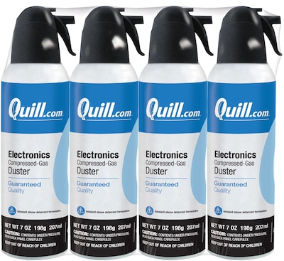 Quill Brand® Electronics Duster, 7 oz. Spray Can, 4/Pack (QL07ENFR-4)