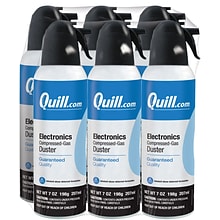 Quill Brand® Electronics Duster, 7 oz. Spray Can, 6/Pack (QL07ENFR-6)