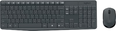 Logitech MK235 USB Wireless Optical Keyboard and Mouse Set, Black (920-007897)