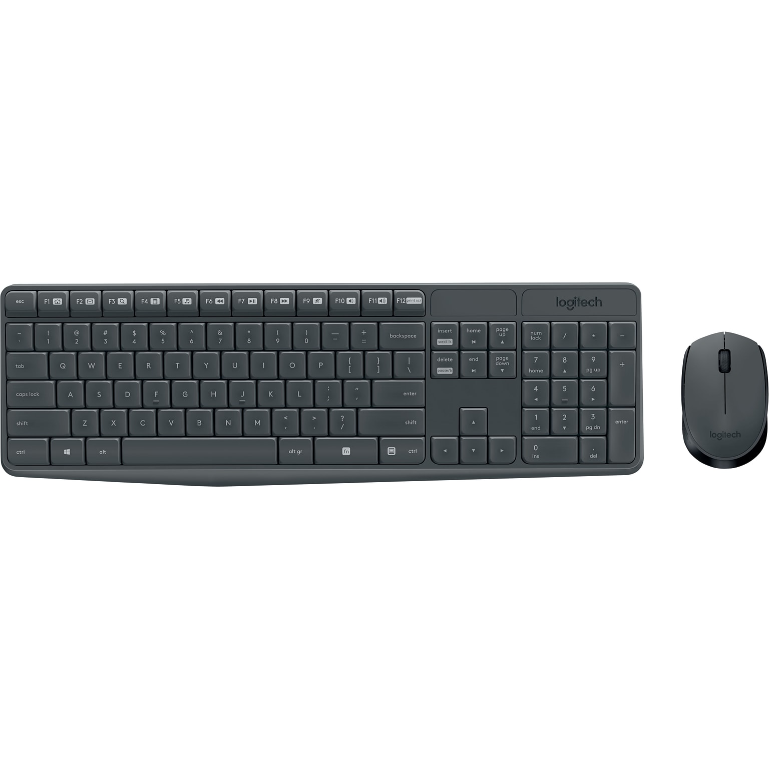 Logitech MK235 USB Wireless Optical Keyboard and Mouse Set, Black (920-007897)