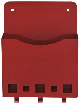 MMF Industries™ STEELMASTER® Mail & Key Holder, Red, 8 3/4"H x 6 1/4"W x 2"D