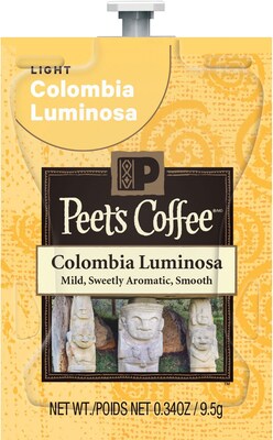 FLAVIA® Peets Colombia Luminosa Coffee Freshpack, Light Roast, 72/Carton (MDR23318)