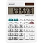 Sharp Elsi Mate EL-310WB 8-Digit Desktop Calculator, White