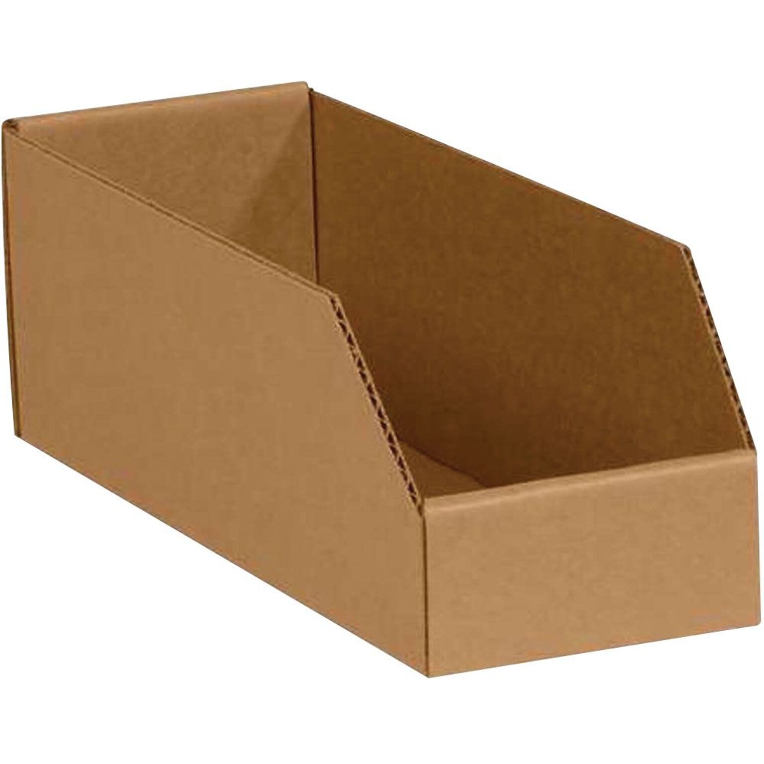 Partners Brand Kraft Open Top Bin Boxes, 50/Bundle (BINMT624K)