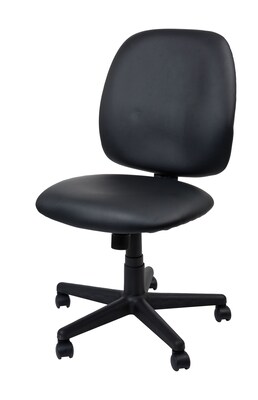 Quill Brand® Haydn Luxura Faux Leather Computer and Desk Chair, Black (28240-CC)