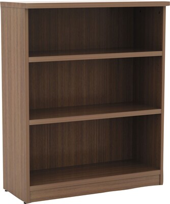 Alera Valencia Series Bookcase, 3-Shelf, 31.75 W, Modern Walnut (ALEVA634432WA)