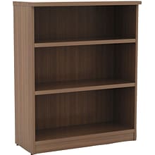 Alera Valencia Series Bookcase, 3-Shelf, 31.75 W, Modern Walnut (ALEVA634432WA)
