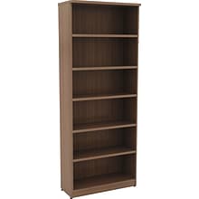 Alera® Valencia Series Bookcase, 6-Shelf, 31.75 W, Modern Walnut (ALEVA638232WA)