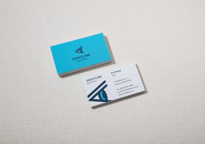 Custom Full Color Business Cards, 14 pt. Uncoated Stock, Flat Print, 2-Sided, 250/PK