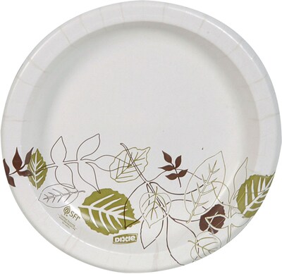 Dixie Pathways Medium-Weight Paper Plates, 8.5", 125/Pack (DXEUX9WSPack)