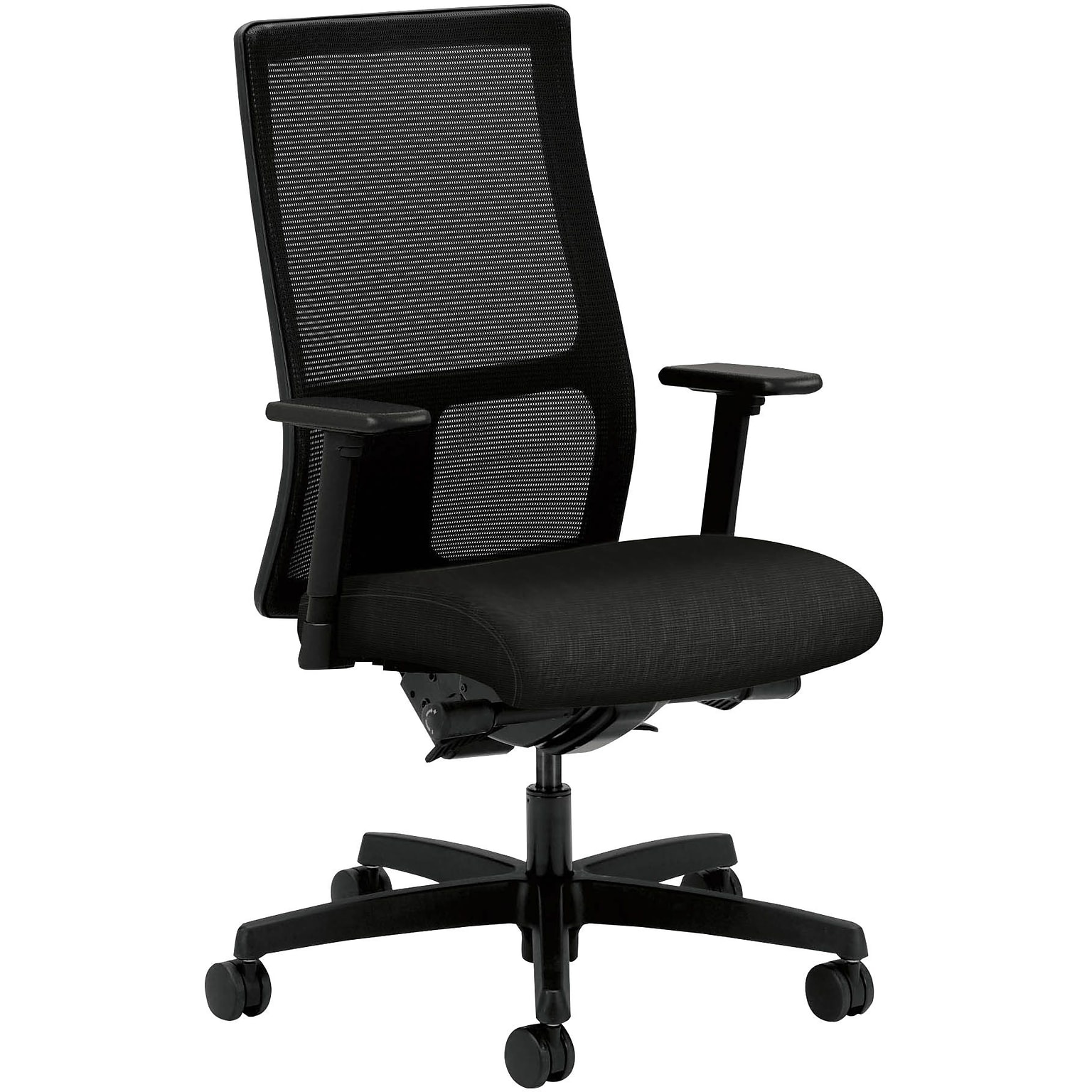 HON Ignition Mid-Back Mesh Task Chair, Synchro-Tilt, Back Angle, Adj Arm, Fabric, Starry Night, 20.0W x 17.0D, 19.0W x 24.0H