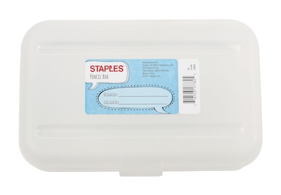 Staples® Translucent Pencil Boxes, Clear, 2 1/4H x 5 5/8W x 8 1/4L