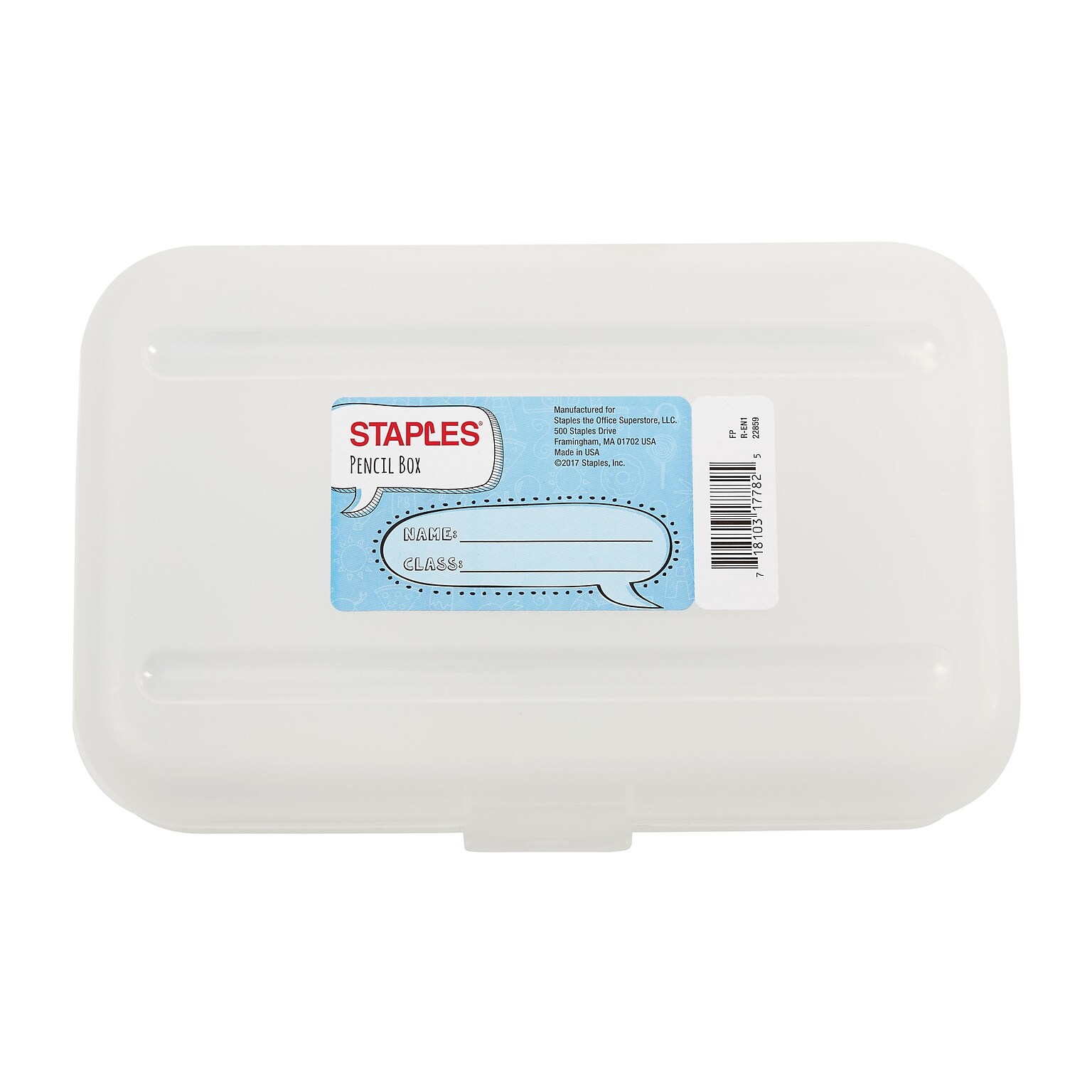 Staples® Translucent Pencil Boxes, Clear, 2 1/4H x 5 5/8W x 8 1/4L