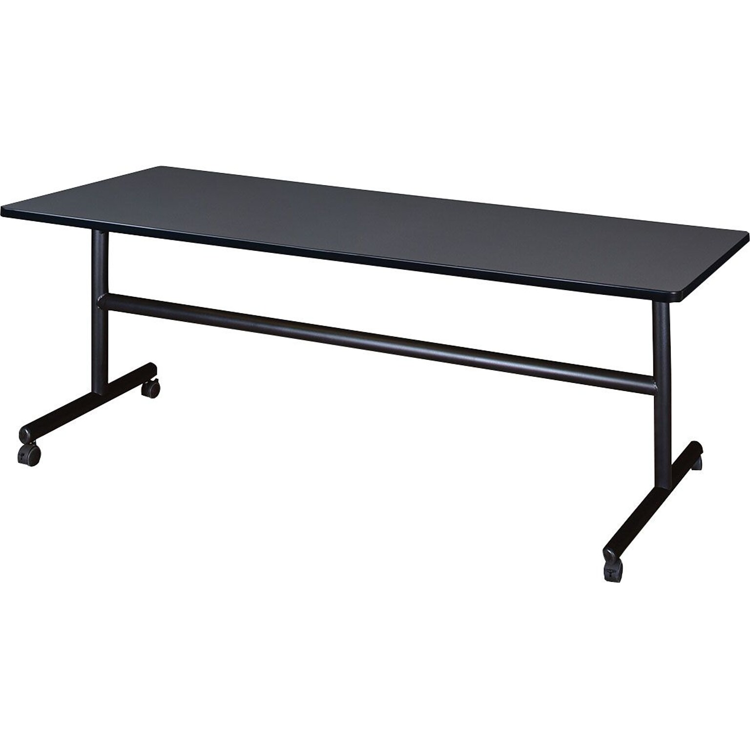 Regency Seating Kobe 72 x 30 Flip Top Mobile Training Table, Grey (MKFT7230GY)