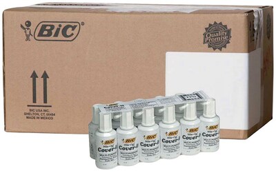 BIC Cover-it Correction Fluid, White, Bulk (WOC12CT)