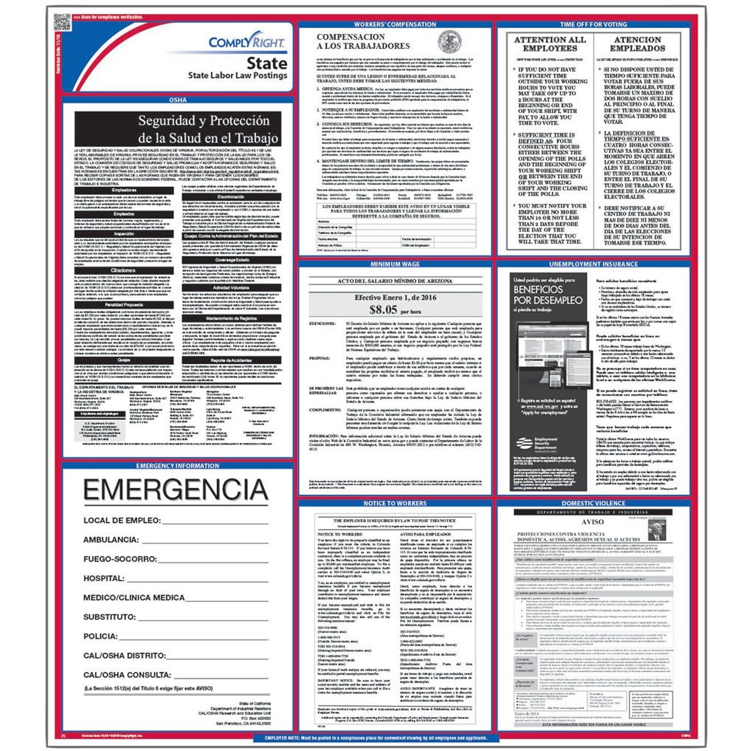 ComplyRight State Labor Law Posters, Tennessee, Spanish (E10TNS)