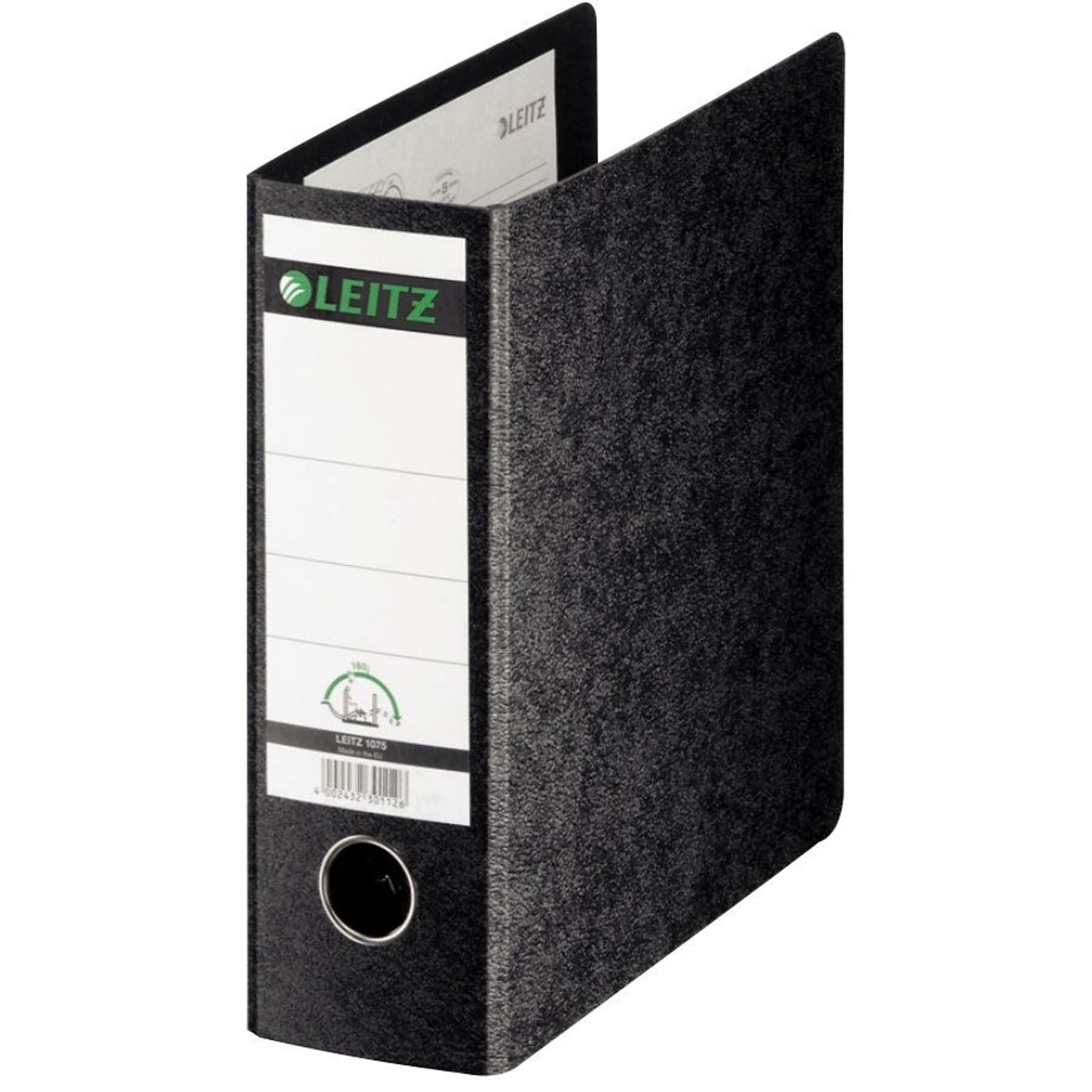 Leitz 180 Standard 3 2-Ring Micro Binder, Black (10750000)