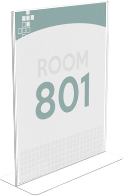Deflecto Superior Image Document Holder, 8.5" x 11", Vertical, Table Top, Clear Plastic (590801)
