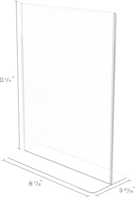 Deflecto Superior Image Document Holder, 8.5" x 11", Vertical, Table Top, Clear Plastic (590801)