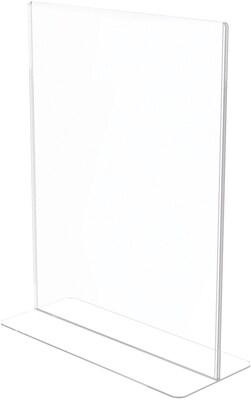 Deflecto® Superior Image® Double-Sided Sign Holder, 8.5" x 11", Clear Plastic (590801)