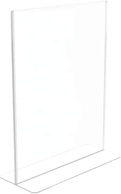 Deflecto® Superior Image® Double-Sided Sign Holder, 8.5" x 11", Clear Plastic (590801)