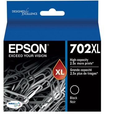 Epson T702XL Black High Yield Ink Cartridge   (T702XL120-S)