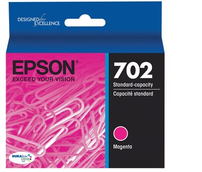 Epson 702 DURABrite Ultra Ink Cartridge, Standard-capacity, Magenta Ink Cartridge (T702320)