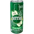 Perrier® Sparkling Natural Mineral Water, Green Apple, 8.45 oz. Slim Cans, Pack of 10 (12299625)
