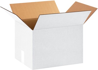 16 x 12 x 12 Shipping Boxes, White, 25/Bundle (161212W)