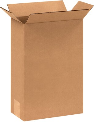 8 x 4 x 12 Shipping Boxes, Brown, 25/Bundle (8412)