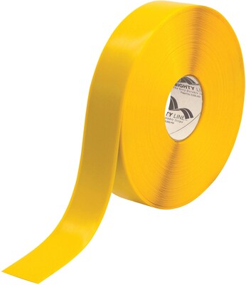Mighty Line™ Deluxe Safety Tape, 60 Mil PVC, 2 x 100, Yellow, 1/Case