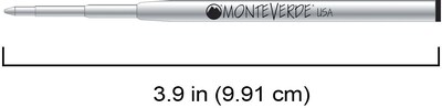 YAFA® Monteverde USA® Soft Roll™ Ballpoint Pen Refill, Medium Point, Black Ink, 2/Pack (M132BK)