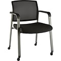 Quill Brand® Esler Mesh Back Fabric Reception Chair, Black (51239)