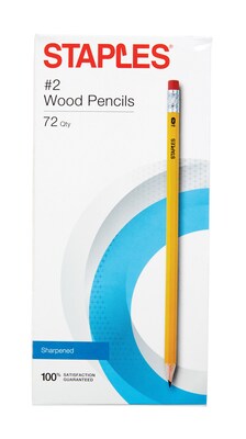 #2 Pre-Sharpened Wood Pencils Yellow 72Pk (50889)