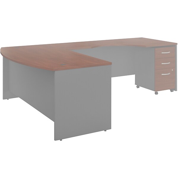 Bush Business Furniture Components 72W Bow Front L Shaped Desk with Mobile File Cabinet, Hansen Cherry (BDL003HCR)
